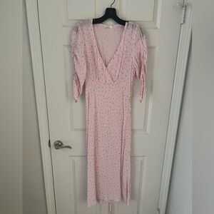 Lily Ashwell Pink Midi Dress, size M